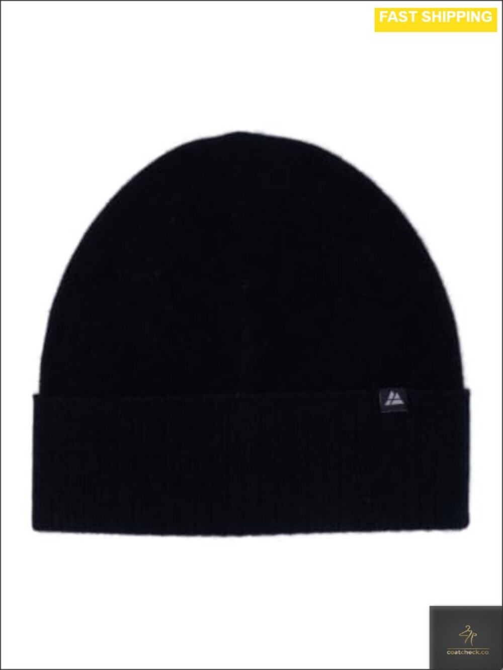 100% Cashmere Beanie Ribbed Cuff One Size Winter Hat